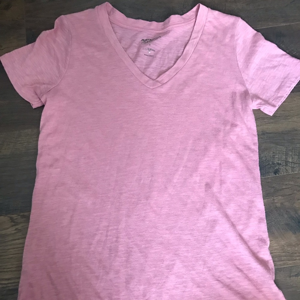Pink V-neck Tee